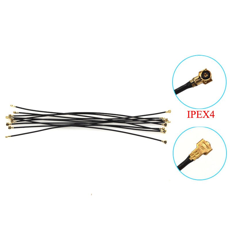 5PCS wifi pigtail UHF4 IPX4 IPEX4 to UHF4 IPX4 IPEX4 RG0.81 Pigtail Cable for router 3g 4g modem