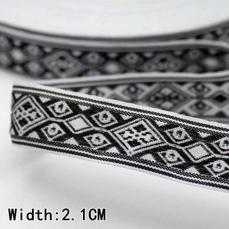 10yards/lot 10yards Ethnic Tape Jacquard Webbing Retro Customs Computer Embroidered Clothing Accessories polyester straps: 10