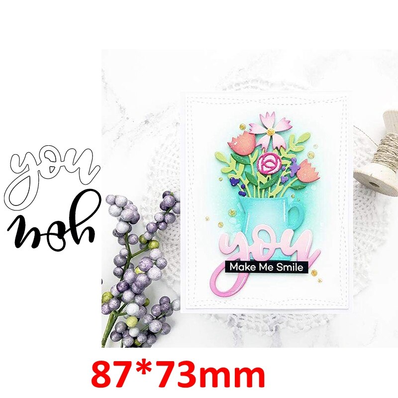 Layered Rectangle Frame Happy Birthday Wishes Thank You Special Fond Foil Plate For DIY Scrapbooking Paper Crafts 07: M81