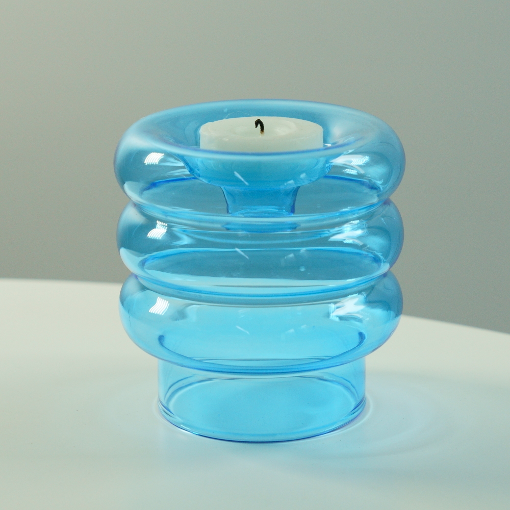 Candlestick Stand Taper Holders Tealight Candles for Home Decor Wedding Decoration Party Vase Table Centerpiece: Blue