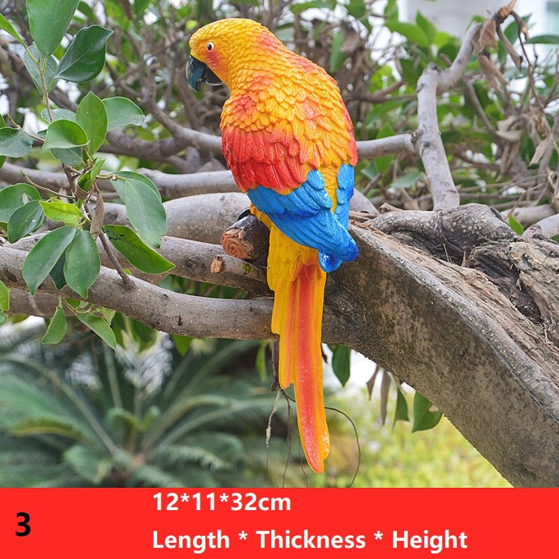 Garden Decoration Simulation Parrot Miniature Sculpture Resin Crafts Toucan Garden Outdoor Flexible Animal Sculpture: 3