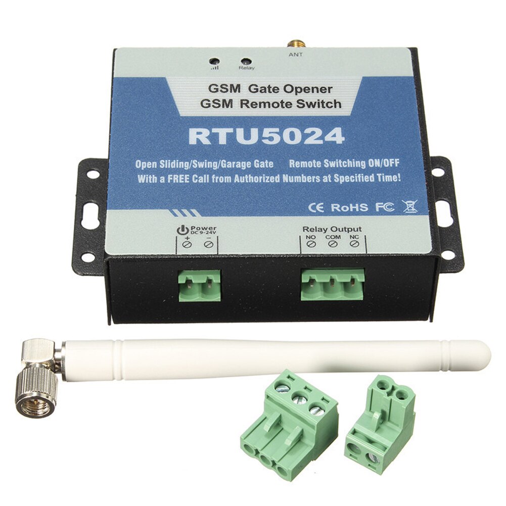 RTU5024 2G Gsm Relais Sms Call Afstandsbediening Gsm Gate Opener Schakelaar Met Antenne Voor Parking Toegangscontrole