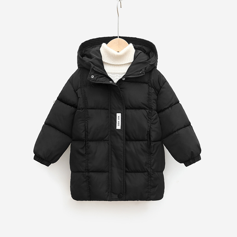 Chłopcy dziewczęta zimowe kurtki puchowe nastolatek zagęścić ciepłe płaszcze z kapturem dzieci dorywczo długa odzież dziecięca jesienne wiatroszczelne parki: Brązowy / 4 t