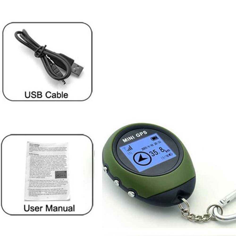 Mini Handheld Gps Ontvanger Tracker En Locatie Finder Met Sleutelhanger Usb Oplaadbare Voor Outdoor Sport Travel