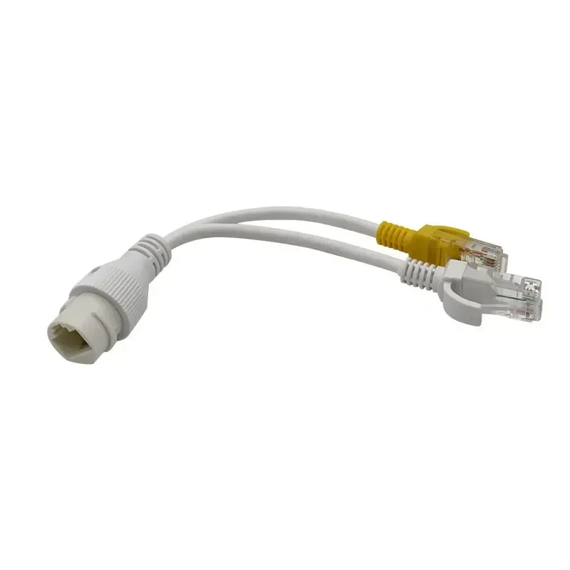 Adaptateur séparateur Ethernet POE, un câble réseau, deux caméras, connecteur convertisseur
