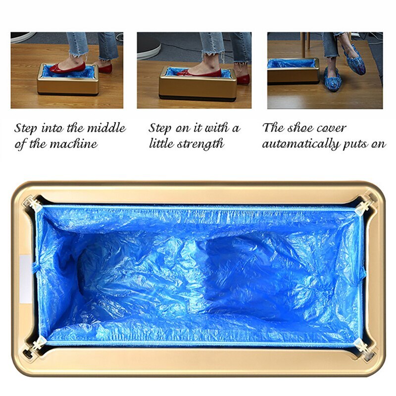 Automatic Shoe Cover Dispenser 100pcs Shoe Covers Automatic Machine One-time Film Machine Foot Set Shoes Home Office