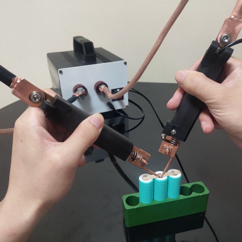 Spot welding machine integrated weld pen hand held automatic trigger multi functional split butt welding tongs polymer to nickel