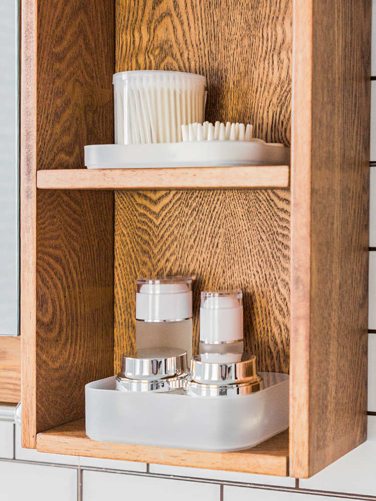 Plastic Makeup Organizer Dull polish Jewelry Box Cosmetic Organizer Makeup Box Lipstick Makeup Storage Bathroom Table Organizer