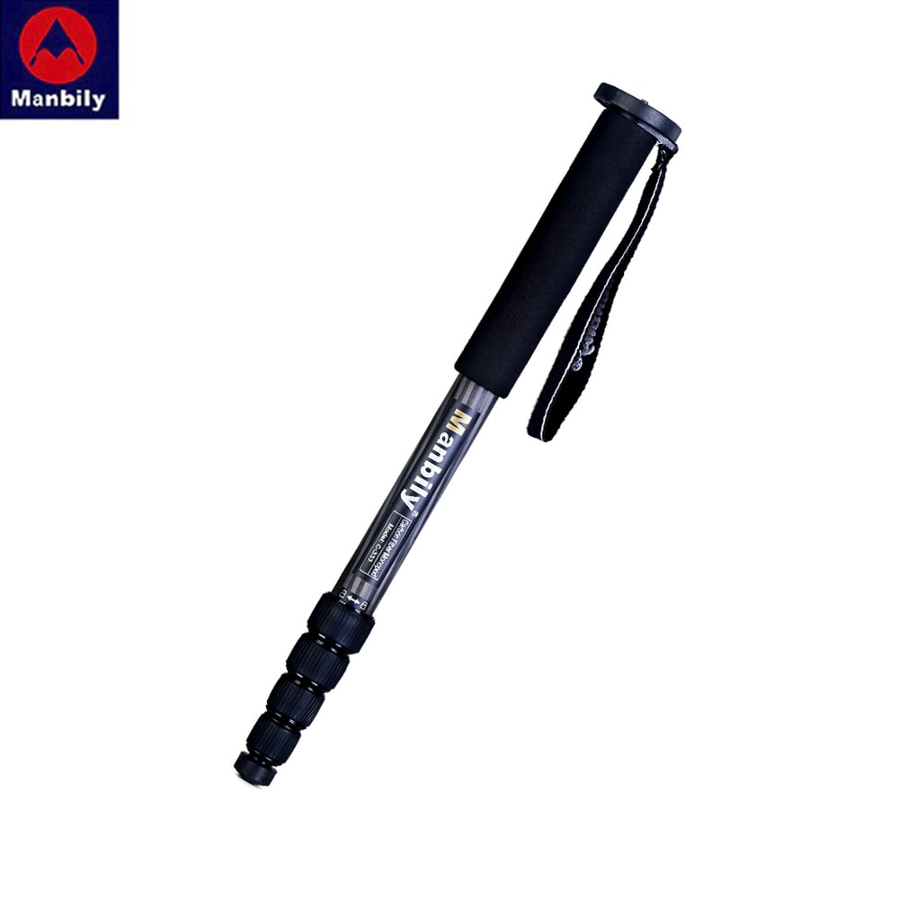 Manbily – support monopode de voyage portable en fibre de carbone, peut se tenir avec le mini trépied de la caméra DSLR
