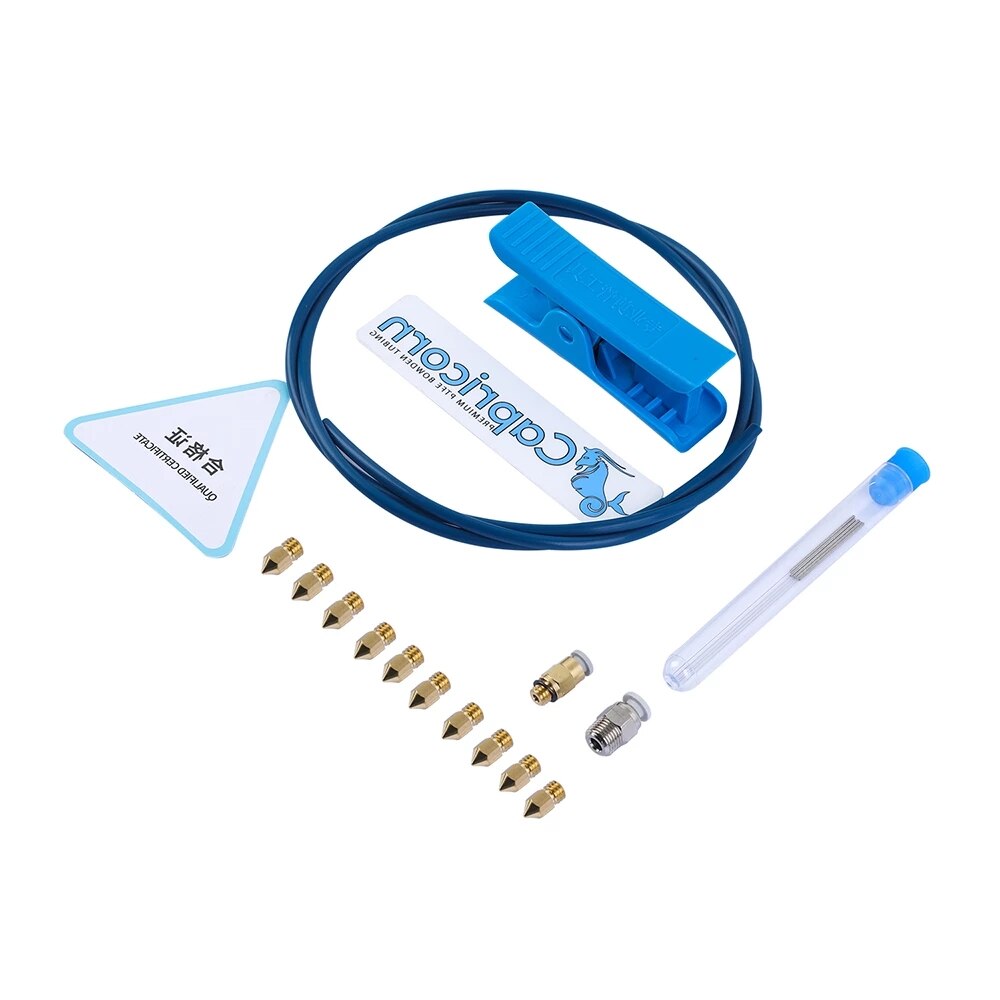 CREALITY 3D Printer Parts Wearing Nozzle Needle Capricorn Bowden PTFE Tubing Tube Fitting Push Bundle Parts Package