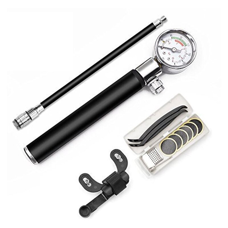 Portable Manual High Pressure Bike Pump Compact Bicycle Air Pump for Road Mountain Bike Cycling Outdoor Sports Repair H053: IB