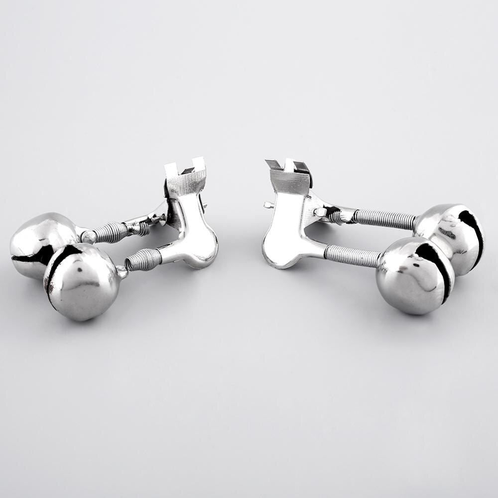 10Stck Zwilling Glocken Clip Doppel Glocken Beißen Alarm Alarm für Angelrute Warner Genaue Signal Übertragung Angeln zubehör