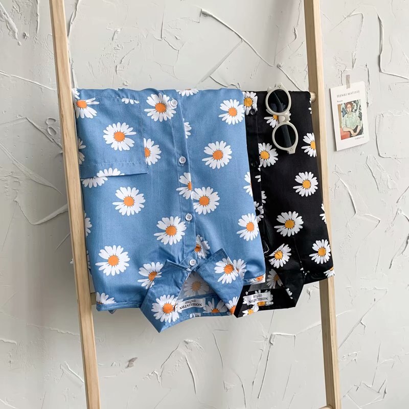 herren Hemden Japan Stil Streetwear Blume Hemd Männlichen lässig Männer Kleidung Sommer Tendenzen Männer Hemden