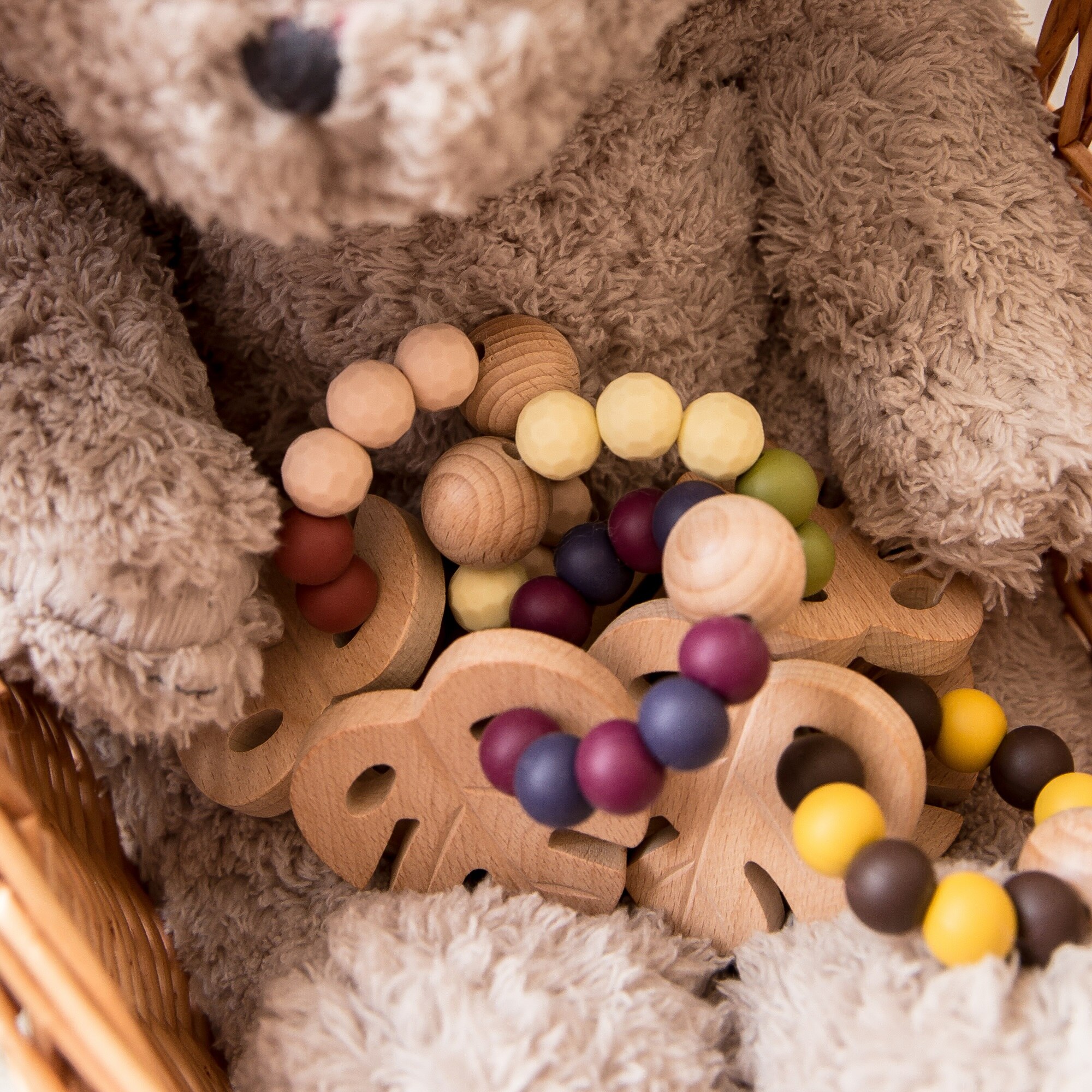 1pc Baby BeißRing Armbinde Silikon Molaren Perlen Holz Blätter BPA Pflege Zahnen Baby Spielzeug handgefertigt Für Neugeborene 3-12 monate