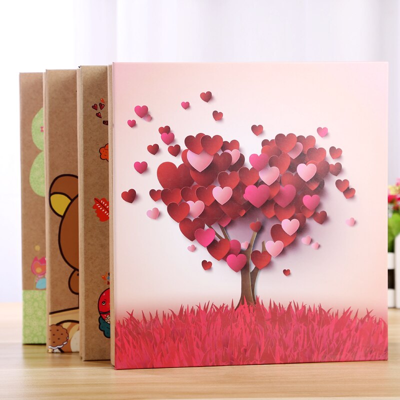 300 Pockets Photos Cartoon Cover Interleaf Photo Album Wedding Baby Kids Cartoon Photo Album for 5, 6 Inch Photos WY80503