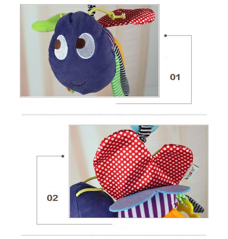 Bunte Baby Spielzeug 0-12 Monate Schmetterling Stofftiere Plüsch Puppe Spielzeug Für Neugeborene Weiche Baby Rasseln Handys Spielzeug