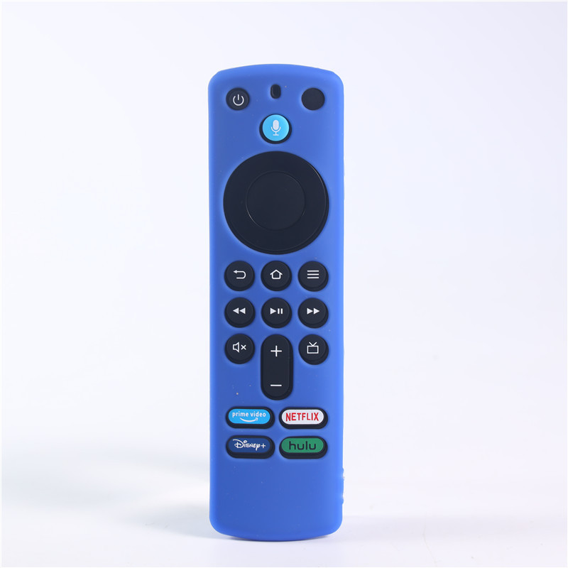 Capa protetora de silicone para fire stick 4k max 3a geração remoto que brilha no escuro, anti-queda, capa à prova de poeira para controle de fire tv: Azul