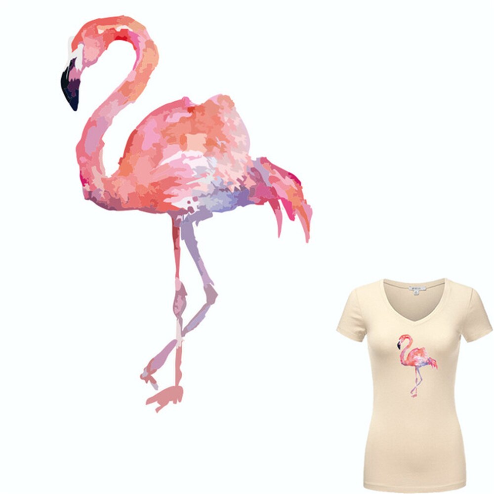 Patches Flamingo Ijzer Op Transfers Patch Warmte Pers Bag Kleding Roze DIY zoete