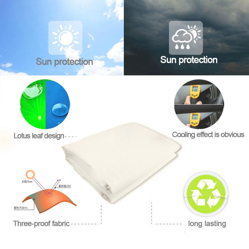 Summer Outdoor Waterproof Anti-UV Shade Canvas Oxford Cloth Sunscreen Rain Cover Garden Shelter Gazebo Terrace Courtyard Awning