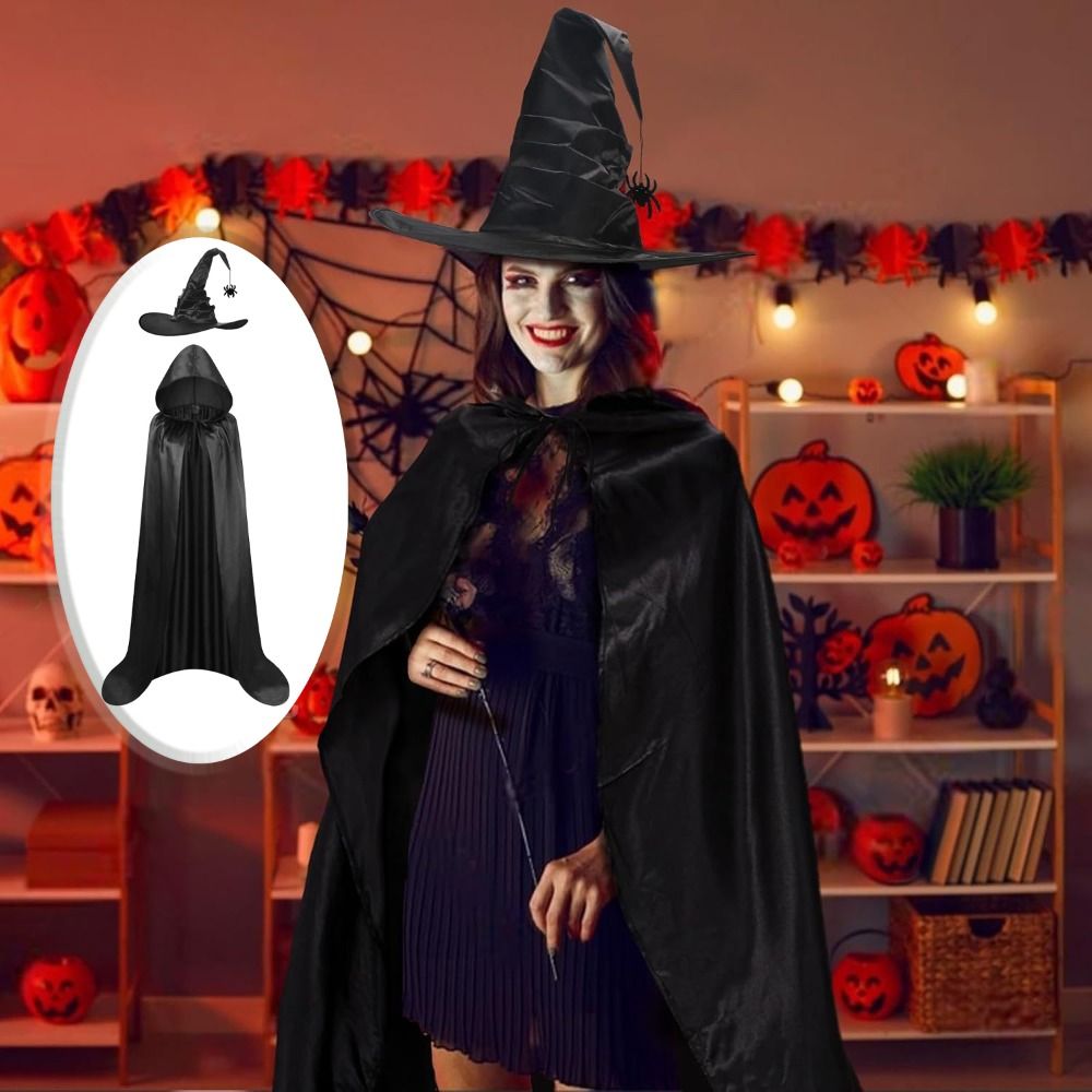 Creative bat hat halloween cape party props costume halloween cosplay with hooded cape funny grim reaper cape stage performance