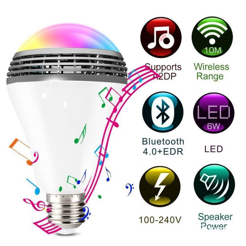 Smart Colour Changing Led Lamp Draadloze Bluetooth 4.0 Speaker Led Lamp Bluetooth Controle Rgb Colour Music Speaker Timer