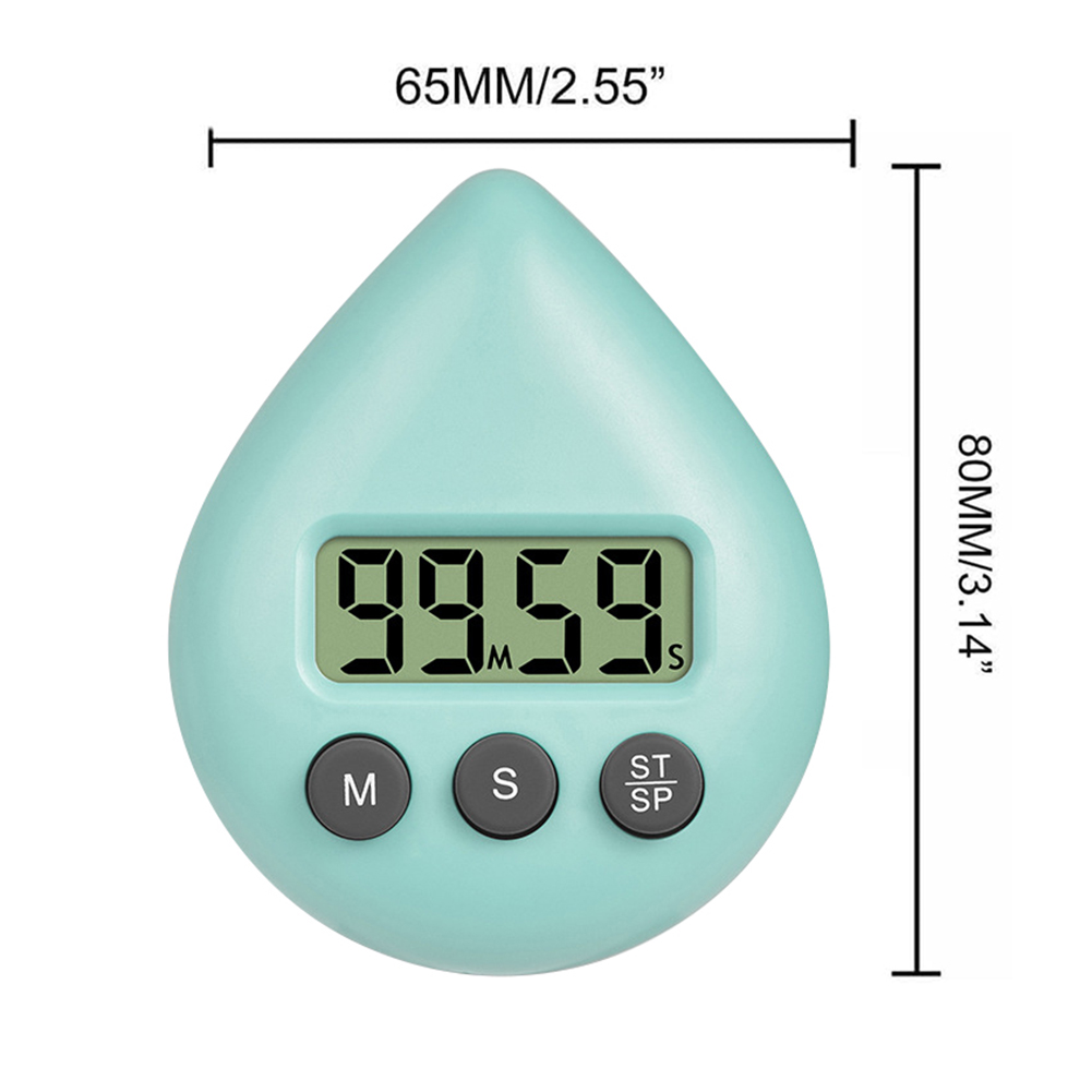Digital Timer Waterproof Shower Timer Bathroom Timer Magnetic Backing Toilet Timer Countdown Timer for Kitchen Bathroom
