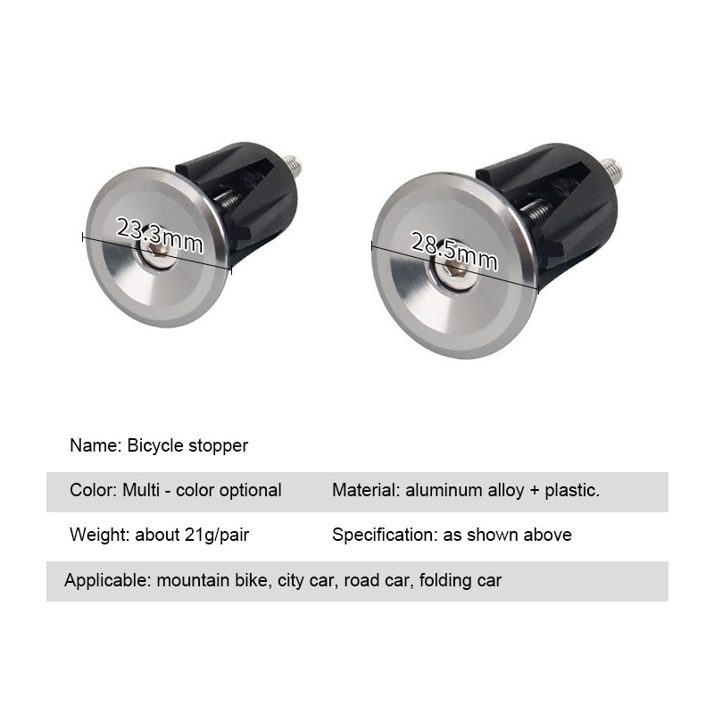 1pair Bicycle Grip Handlebar End Cap Aluminium Alloy Lock Mtb Cycling Handle Bar Grips End Plugs For Bike Handlebar Accessoies