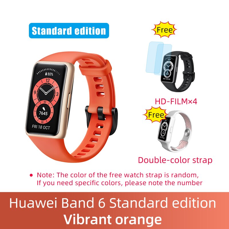 Huawei Armbinde 6 Clever Sport Uhr NFC /Profi Auflage Waterpro Von Herz Bewertung Blut Sauerstoff Überwachung Für Männer Und frauen: Orange 3