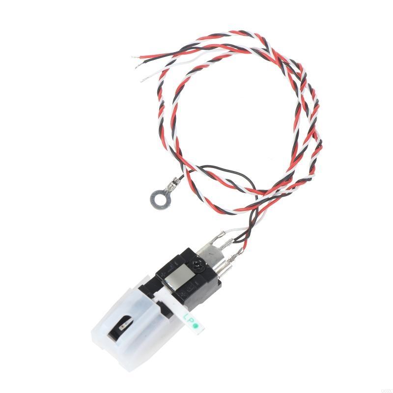 Q6RC Dual Drehscheibe Patrone doppelt und Stereo Nadeln+Leitung für 78 U / min aufzeichnen Spieler Ersatz: Schwarz