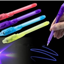 Usynlig blækpen med uv lys nyhed tegning pædagogisk legetøj til børn magiske penne lysende legetøj børnefest