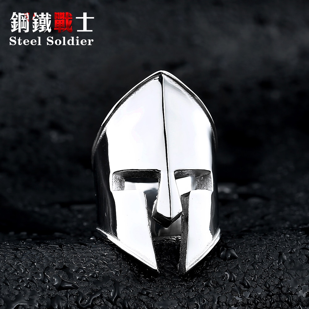 Stahl soldat edelstahl männer ritter Helm Ring persönlichkeit beliebte für Europa schmuck für männer