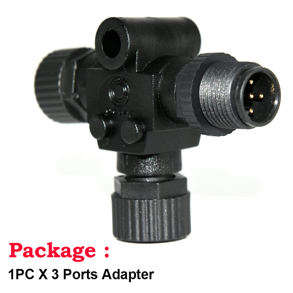 Adattatore cavo NMEA 2000 Rete dati seriali marino barca NMEA 2000 antipasto kit ABS T-tipo 5spillo Cavi adattatori connettore 0,5-4M: Grigio