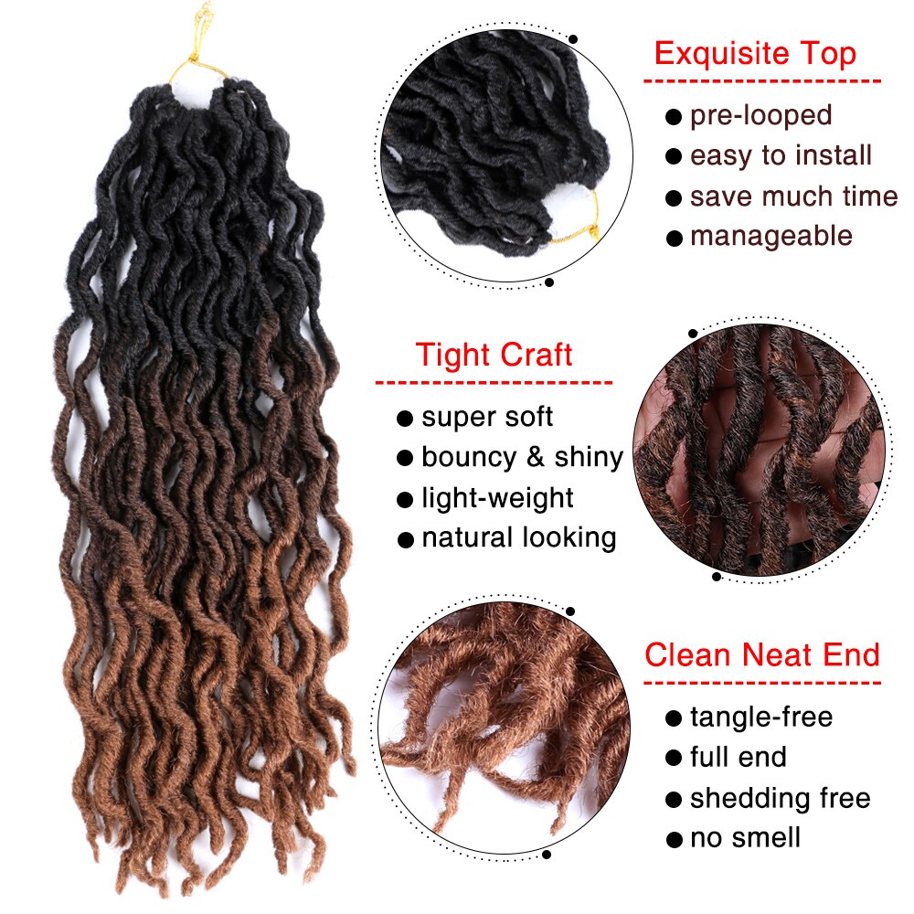 Curly Crochet Braids Hair Extensions 18 Inch Ombre Blond Soft Goddess Synthetic Braids Crochet Braids Hair