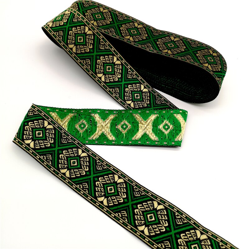 Cinta de encaje bordado Estilo Vintage étnico de 3 yardas, recorte de encaje bohemio, accesorios para bolsa de ropa DIY, tela bordada #4349
