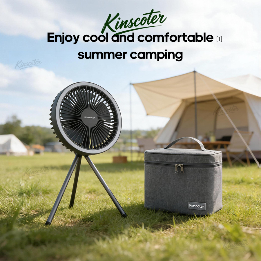 Ventilador de Camping de 10000mAh y 4000mAh, circulador portátil de escritorio recargable, ventilador eléctrico de techo inalámbrico con iluminación LED de Banco de energía
