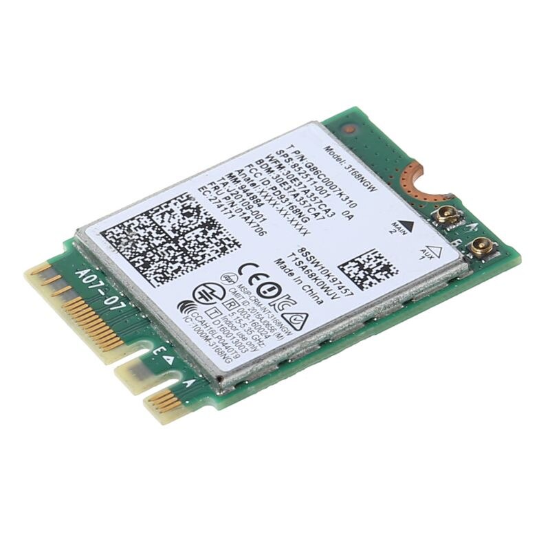 Intel 3168 AC 3168NGW NGFF M.2 802.11ac ワイヤレス Wifi カードデュアルバンドアダプタ 83XB