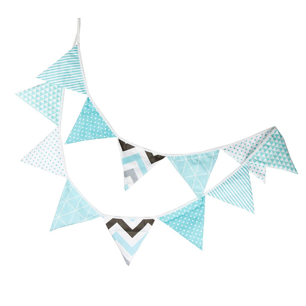 Birthday Bunting Banner Wedding Children'S Birthday Home Party Baby Shower Festival Cotton Pennant Decoration Accessories