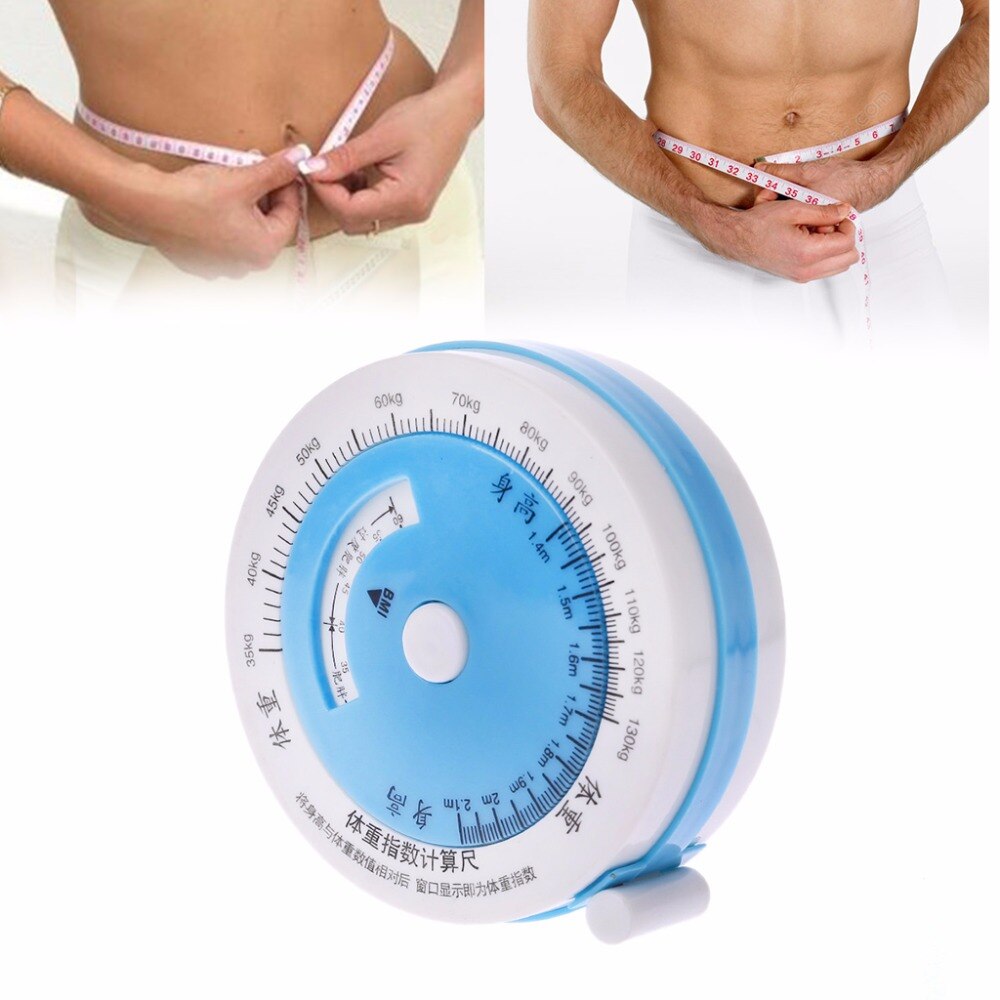 150cm BMI Tape Measure Body Mass Index Retractable Tapes Diet Weight Loss Ruler