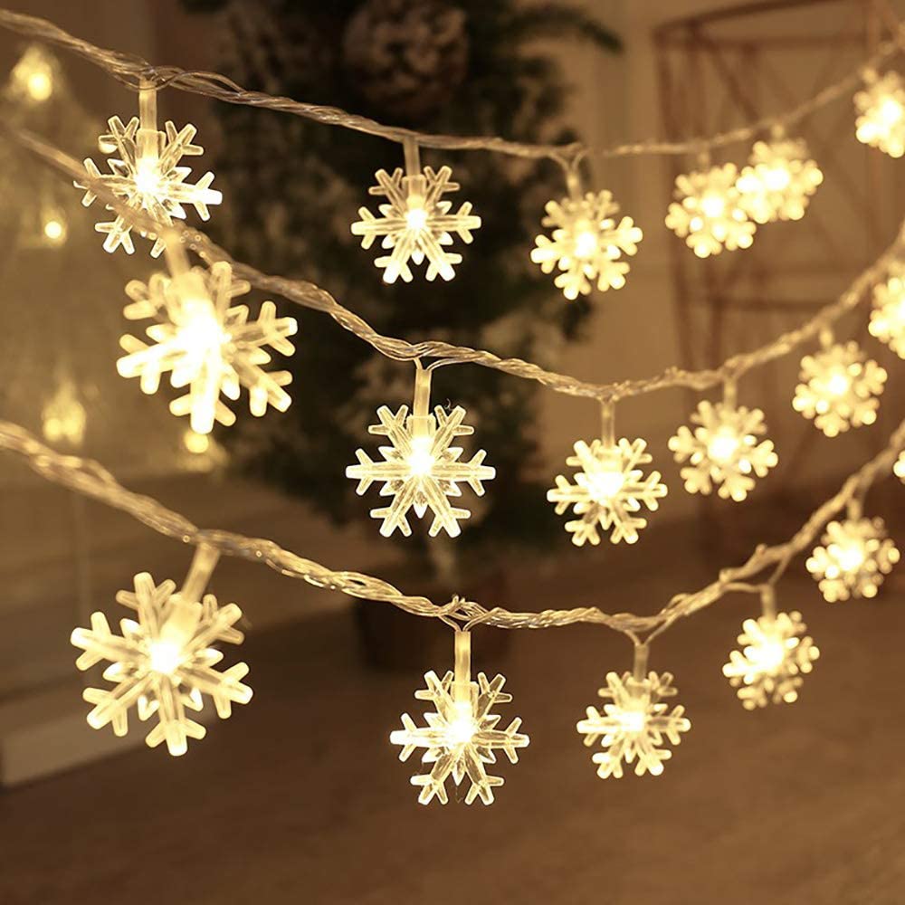 1M/3M/6M LED String Lights Star Snowflake Round Bulb Light String Christmas Fairy Festoon LED Lights Decoration Year Light
