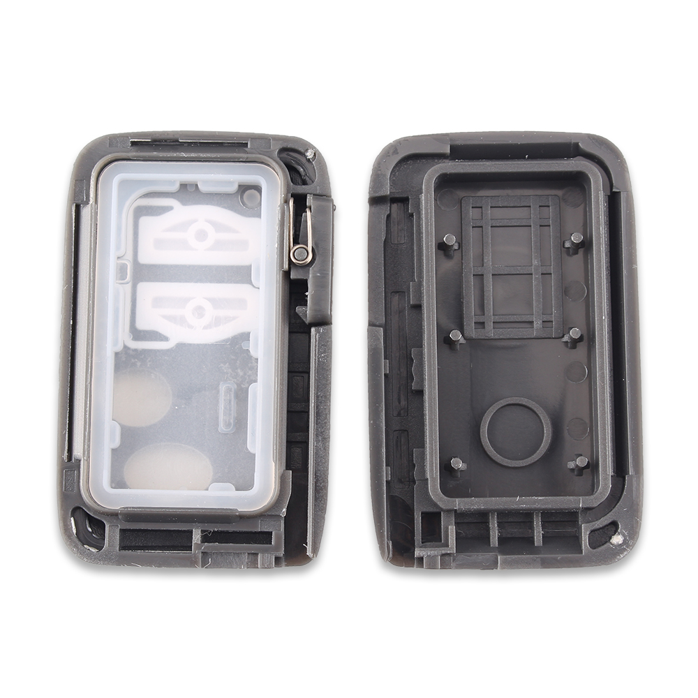 KEYYOU-Reemplazo de mando a distancia de 2/3 botones, funda de llave inteligente de coche para Toyota Camry, cubierta de llave FOB, carcasa en blanco con hoja