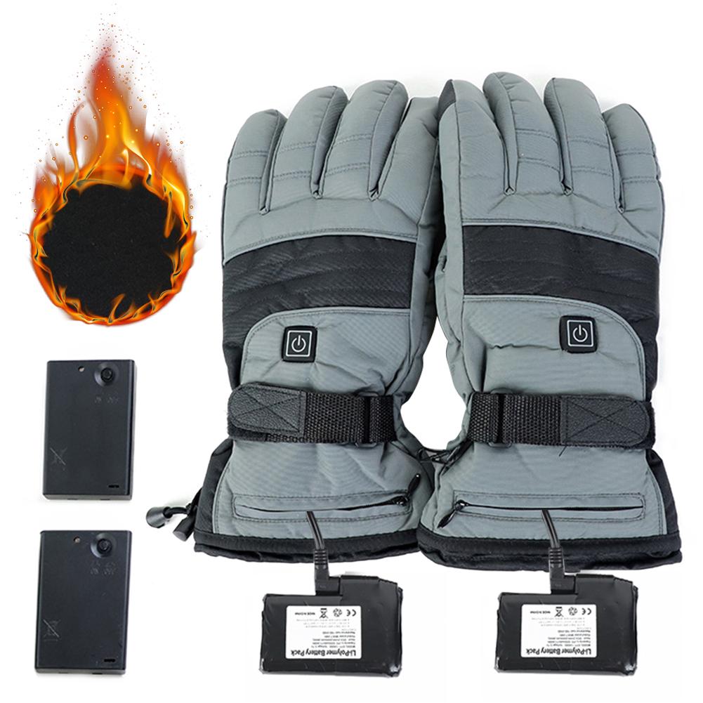Verwarmde Handschoenen Waterdichte Verwarmde Moto Touch Screen Batterij Aangedreven Motorbike Racing Rijden Handschoenen Winter
