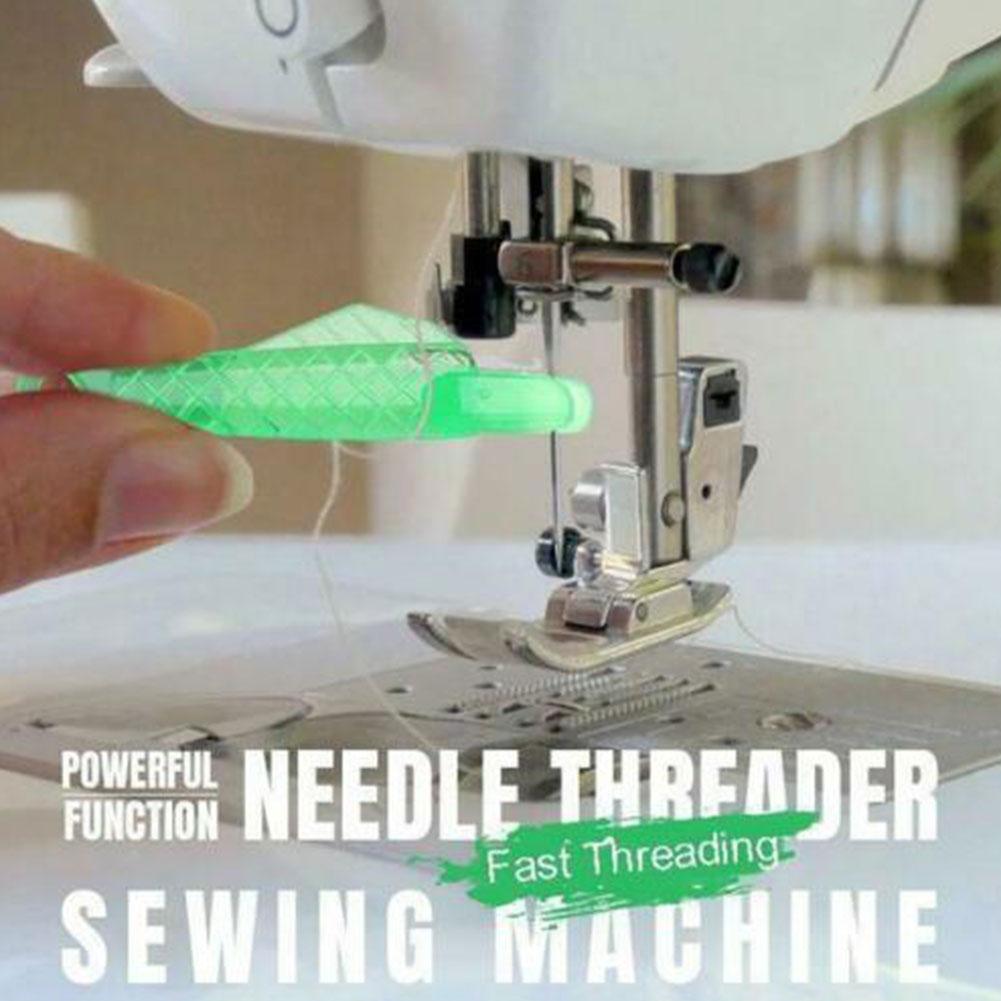 Mini Sewing Machine Needle Threader with Hook Plastic Stitch Insertion Tool Elderly Quick Automatic Changer Craft 1/3/5/10/20pcs