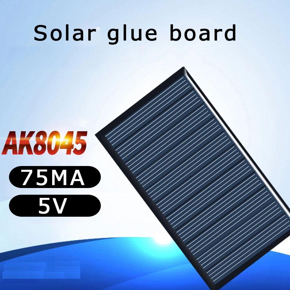 80x45mm 5V 75mA Pannello Solare Goccia Colla Bordo FAI DA TE Pannelli Solari in silicone Bordo Policristallino Giardino Luce Accessori di Alimentazione