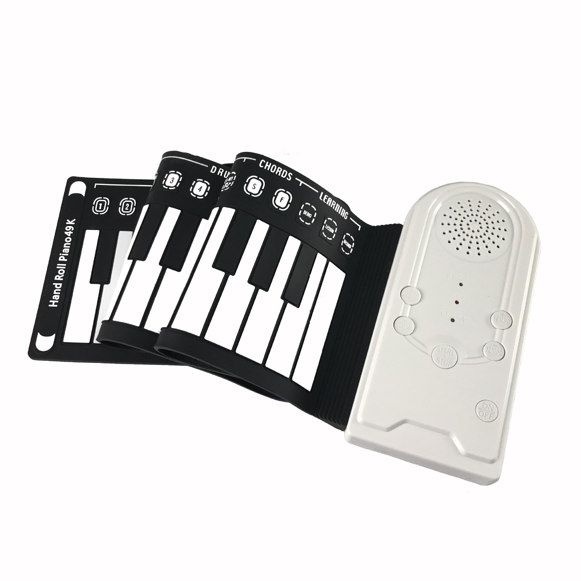 Piano enrollable portátil para amantes de la música, teclado electrónico plegable con USB, instrumentos, 49 teclas, accesorios para jugar, novedad