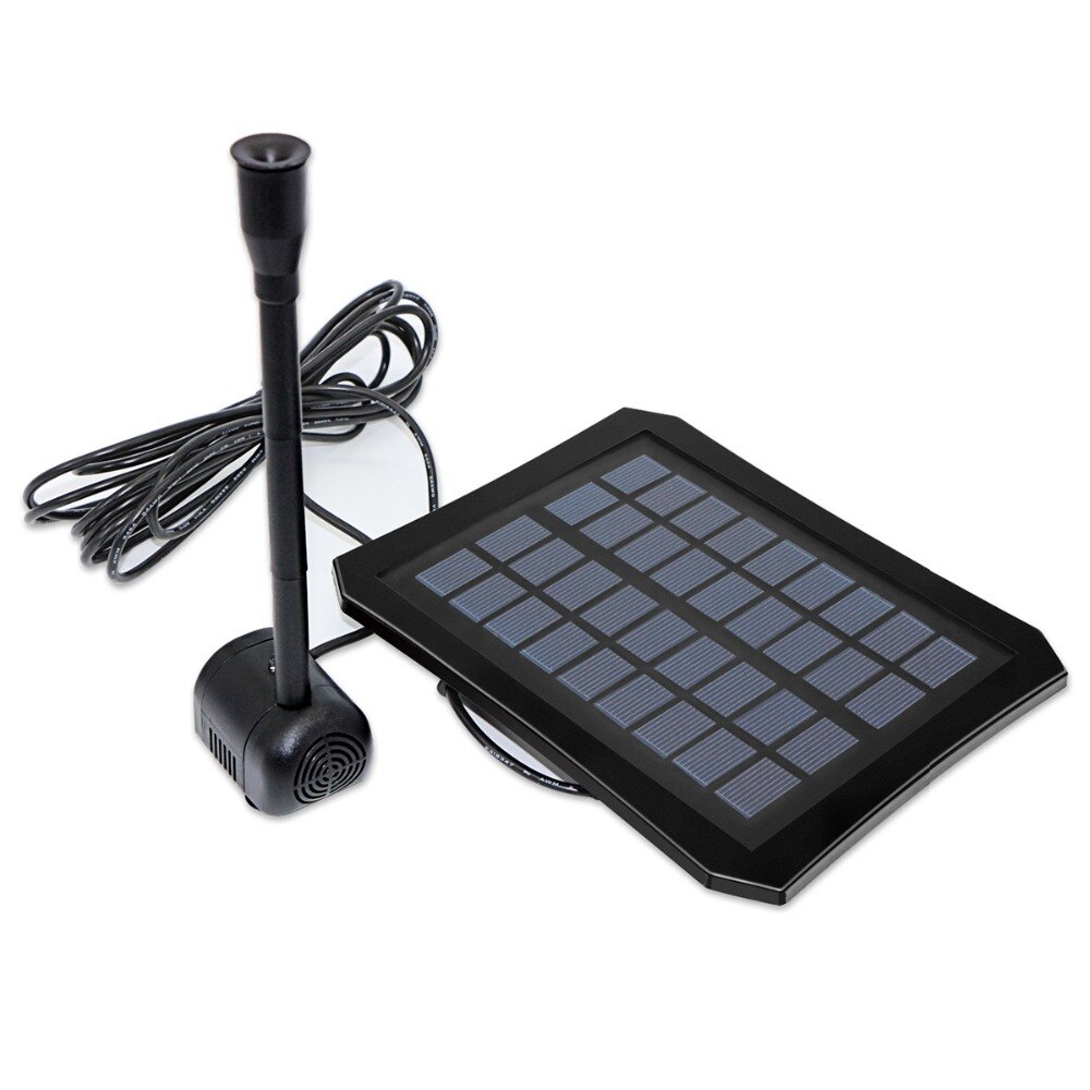 7V 1.2W LED Light Solar Panel Water Pump Kit Pool Garden Pond Submersible Solar Powered Fountain With built-in battery