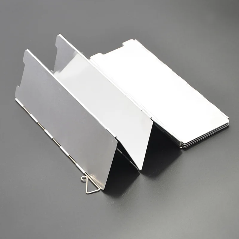 8/10Plates Stove windscreen Ultralight Foldable Gas Stove Windshield Outdoor Camping Cooking Burner Windproof Screen Wind Shield