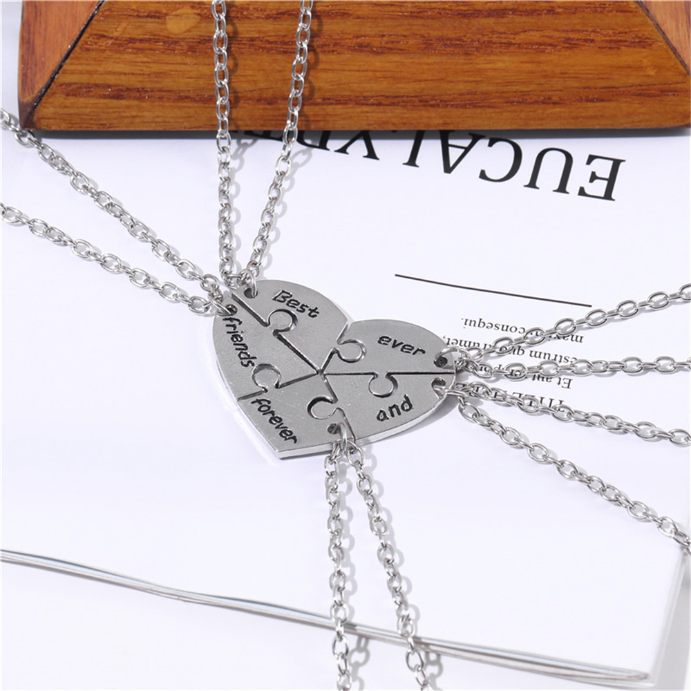 5 Stuk Mode Beste Vriend Voor Altijd En Ooit Hanger Zinklegering Metalen Bff Ketting Vriendschap Charm Ketting Vrouwen kettingen