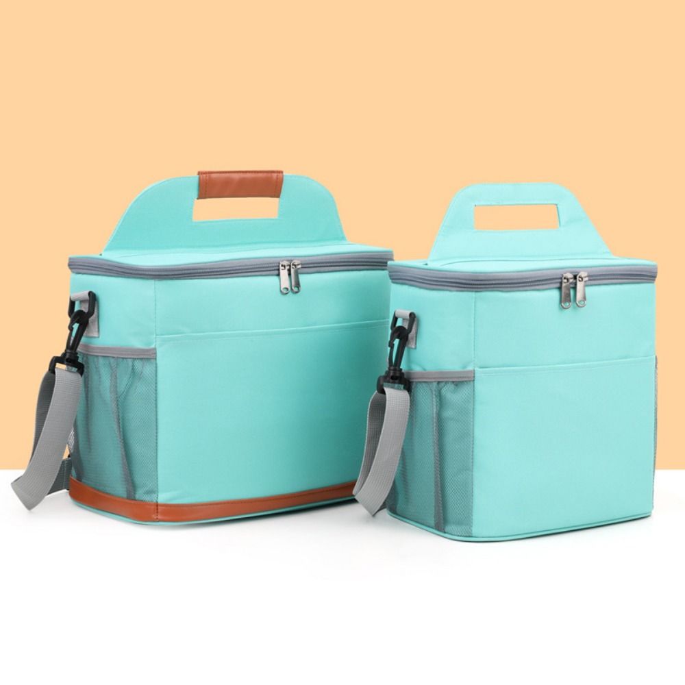 Large Capacity Insulated Cooler Bags Portable Thickened Lunch Food Thermal Box with Handle Removable Strap Insulated Lunch Bag