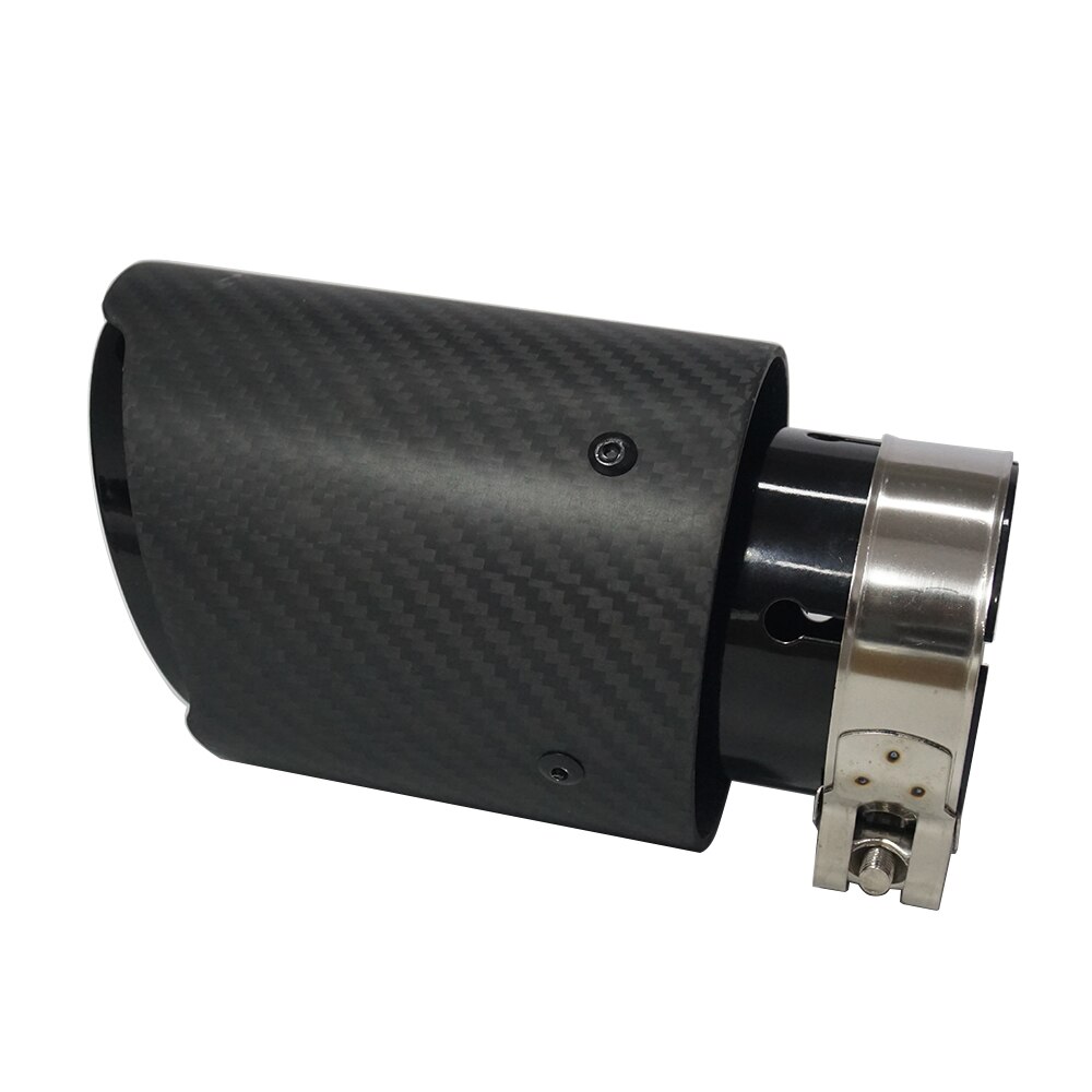 Auto End Shot Blast Oppervlak Matte 3K Carbon Fibre Rvs Tip Staart Modificatie Uitlaat Uitlaat Systeem voor Ak
