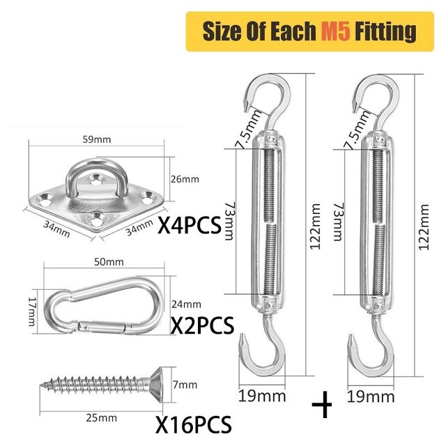 Sun-Shelter Waterproof SunShade Sail Outdoor Rectangle Sun Shade Sail Garden Terrace Canopy Swimming Yard Sail Beach Car Awning: Accessories